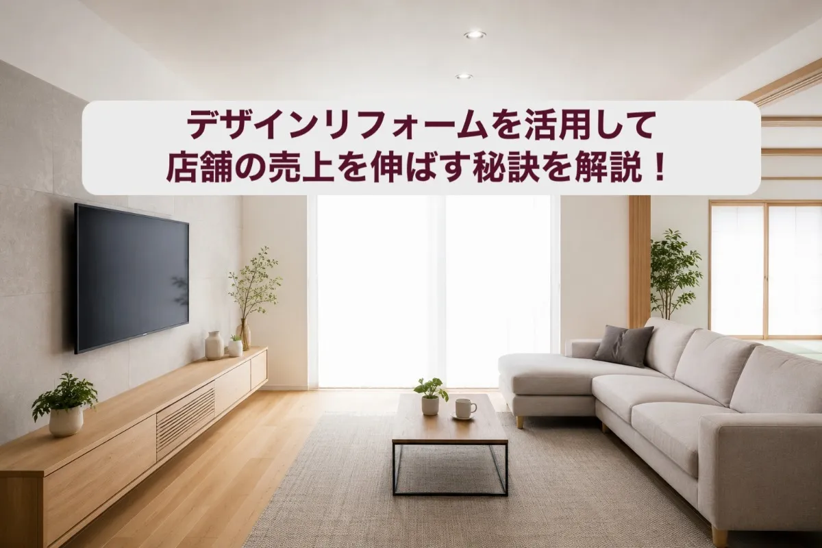デザインリフォームを活用して店舗の売上を伸ばす秘訣を解説！